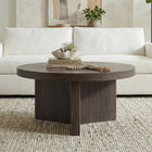 Hudson&Canal - Table basse ron Holm 32" L - Brun aulne-Caractéristiques assemblage facile