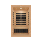 Westinghouse - Sauna infrarouge de luxe à portes françaises pour 2 personnes avec luminothérapie - 117 cm (l) x 101 cm (p) - Beige-Lumières DEL de chromothérapie