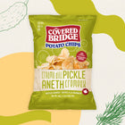 Covered Bridge - Potato Chips Aneth Cremeux - Cuites a la Marmite - 60g - Paquet de 24-Zero gras trans