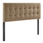 Modway - Lily Velours de performance résistant aux taches Tête de lit King Size, Taupe-Sellerie en velours Performance résistante aux taches