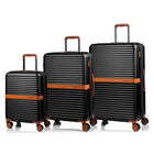 Champs - Vintage II Ensemble de Bagages 3 Pièces - Noir-Système d'expansion sur toutes les mallettes