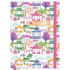 Hilroy - Journal blanc Mahjong, 6 po l x 8 po H, Ligné, blanc, 80 feuilles-Couverture rigide durable avec estampage doré