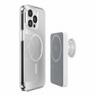 PopSockets - Chargeur Power Pack MagSafe - 5000 mAh - Blanc/Transparent-Maintien ultra solide et sécurisé grâce à la technologie magnétique de pointe