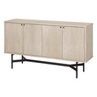 Hudson&Canal - Buffet Richmond 58" L - Aulne Blanc-Le dessus a une capacité de poids de 75 lb, la zone de stockage intérieure peut contenir 35 lb sur chaque étagère