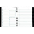 Blueline® - Agenda NotePro quotidien sans date, 9 1/4 po x 7 1/4 po, noir, bilingue-Reliure NotePro à double spirale, avec couverture rigide 