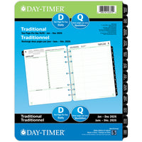 Day-Timer - Recharge datee 2026 2 pages/jour folio - 11 po H x 8 1/2 po l - bilingue-Format des pages : 11 po H x 8 1/2 po l