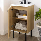 Modway - Chaucer 18" Vanette de salle de bain - Oak White-Porte en rotin