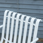 Outsunny - Ensemble de bistro extérieur 3 pièces, ensemble de table de patio ronde avec 2 chaises, blanc-Assemblage requis
