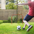 Soozier – Filet de rebond de soccer ajustable – Rouge-Le cadre en métal avec revêtement en poudre résiste à des entraînements intensifs quotidiens et aux conditions extérieures 
