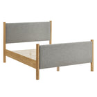 Modway - Maven Taille reine Tissu tapis Lit de plateforme, Chêne de blé-Cadre de lit en bois