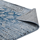 Modway - Chiara Treillis floraux vieillis contemporains Tapis de 5 pi l x 8 pi L - Bleu marocain-Haute densité / Tissé à la machine