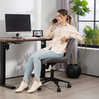 HOMCOM - Chaise d’ordinateur pivotante à 360-degrés sans accoudoirs - gris foncé-Couleur : Gris foncé