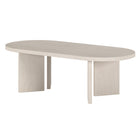 Hudson&Canal - Table basse ovale Alma 48" de largeur - Blanc aulne-Le plateau de table a une capacité de poids de 60 lb