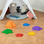 Outsunny - Parcours d'obstacles empilables avec pierres d'équilibre pour enfants, ensemble de 6 pièces-Le matériau haute densité est sûr et durable 