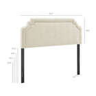 Modway - Magnolia Tissu rembourré Tête de lit Queen size - Écru-Tête de lit capitonnée Queen size