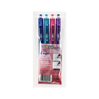 Stylo rétractable à encre gel effaçable FriXion Clicker de Pilot, 0,7 mm, couleurs variées, 4/pqt-Stylo à bille roulante à encre gel rétractable et effaçable