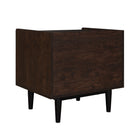 Manhattan Comfort - Lot de 2 tables de chevet Duane 20,23" style mid-century moderne - marron foncé et noir-Assemblage à domicile requis Tout le matériel inclus