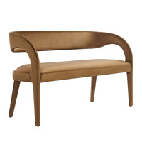 Modway - Pinnacle Performance Velvet Banc d’accent - Brown-Établi d’accent moderne