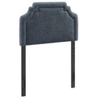 Modway - Magnolia Tissu rembourré Tête de lit - Bleu ardoise-Tissu tissé en bruyère tissé
