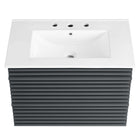 Modway - Render Fixation murale de 30" Vanette de salle de bain - Gris blanc-9