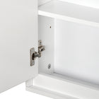 HOMCOM - Armoire à pharmacie murale avec miroir - blanc-Matériau : Panneau de particules, MDF, Verre 
