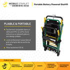 Mobile StairLift - Genesis ECO - Monte-escalier portable - chaise mobile légère à batterie - noir-Les roues à double verrouillage offrent une stabilité accrue sur les paliers et les surfaces planes