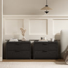 Manhattan Comfort - Table de nuit moderne Grace 28" à 2 tiroirs - Noir-9