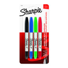 Sharpie - Marqueurs indélébiles à pointe double − Couleurs variées − Paquet de 4-Une pointe fine et ultra-fine dans un seul marqueur pratique