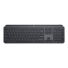 Logitech - MX Keys Clavier sans fil pour entreprise - Graphite-Clavier pleine taille avec pavé numérique intégré, touches fléchées pour couper le microphone, conversation-texte et autres touches F personnalisables