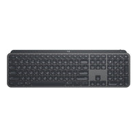 Logitech - MX Keys Clavier sans fil pour entreprise - Graphite-Clavier pleine taille avec pavé numérique intégré, touches fléchées pour couper le microphone, conversation-texte et autres touches F personnalisables