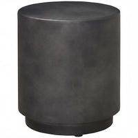 HOMCOM - Table d’appoint finition béton - gris charbon-Notre produit présente un effet béton imitation pour une esthétique élégante et organique 