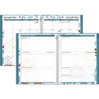 AT-A-GLANCE - Agenda scolaire hebdomadaire/mensuel Evelina 2025-2026 - 11 po H x 8 1/2 po l - sarcelle - bilingue-Bilingue (anglais et français)