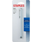 Staples - Stylet fin - argenté-Modèle mince idéal pour les téléphones intelligents et les tablettes