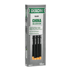 Dixon - Marqueurs − Noirs − Paquet de 12-Nul besoin d'un taille-crayon - il suffit de dérouler le papier pour faire apparaître la pointe