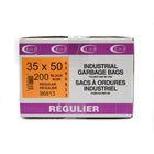 Eco II - Sacs à ordures - 20 po x 32 po - regulier - noir - paquet de 200-35 po x 50 po