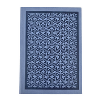 Hilroy - Journal - 8 po x 6 po - Ligné - 96 feuilles - Trellis bleu-Couverture rigide en thermo PU de qualité supérieure avec élégant motif treillis bleu estampé à chaud pour un look raffiné