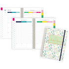 AT-A-GLANCE - Agenda scolaire hebdomadaire/mensuel heure d'or Emily Ley 2024-2025 - 5 3/8 po x 8 1/2 po - vert/rose - anglais -12 pages mensuelles avec onglet pour passer rapidement à n'importe quelle date