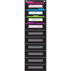 Teacher Created Resources - Tableau de poche de stockage de fichiers, 10 pochettes, Noir, 14 po x 58 po-Solide, durable et pratique