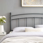 Modway - Abigail Métal Tête de lit complète, Gris-Style de ferme moderne