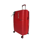 TRAVLR - Valise d'enregistrement légère à coque rigide, 24 po - Rouge-Système d'expansion à fermeture éclair pour 20 % d'espace de rangement en plus