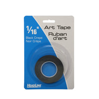 Headline Sign - Ruban artistique graphique - 1/16 po x 603 po - Noir-Crêpe noire