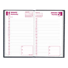 Brownline - 2025 Agenda de poche quotidien Traditional - 4-3/4 po x 3 po - Couleurs assorties - Anglais-Horaire de rendez-vous de 7 h a.m. à 6 h 30 p.m., à intervalles de 30 minutes 