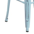 Flash Furniture – Tabouret de bar de 30 po en métal vieilli sans dossier, pour intérieur, bleu onirique (ETBT350330DB)-Conception sans dossier
