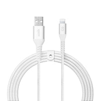 LOGiiX - Vibrance Braid 1,2M USB-A vers Lightning - Blanc-Câble USB-A vers Lightning de 1,2 m (*3,94 pi) pour charger et synchroniser les appareils Lightning.