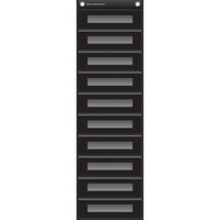 Teacher Created Resources - Tableau de poche de stockage de fichiers, 10 pochettes, Noir, 14 po x 58 po-Parfait pour organiser les dossiers des étudiants, les jeux de dossiers, les formulaires et autres documents