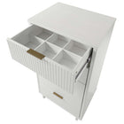 Manhattan Comfort - Granville commode moderne haute étroite et standard - blanc - ensemble de 2-Garantie limitée du fabricant de 30 jours
