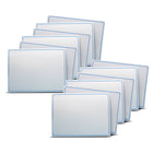 Flipside Products - Tapis d'apprentissage effaçable à sec recto verso - 9 po x 12 po - Lettres et chiffres - Paquet de 12-Comporte des chiffres en pointillés bleus en gras d'un côté et des lettres en pointillés frappantes de l'autre pour un outil d'apprentissage visuellement attrayant