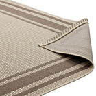 Modway - Rim Bordure solide intérieure et extérieure Tapis de 5 pi l x 8 pi L - Beige clair et beige foncé-Haute densité / Tissé à la machine
