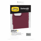 OtterBox - Coque Defender Pro avec MagSafe pour iPhone 16 Pro Max - Rouge Foxberry-Texture sur toute la surface pour une meilleure prise en main, aidant à prévenir les chutes