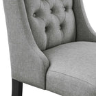 Modway - Baronet Bouton touffé Tissu Chaise à manger - Gris clair-8